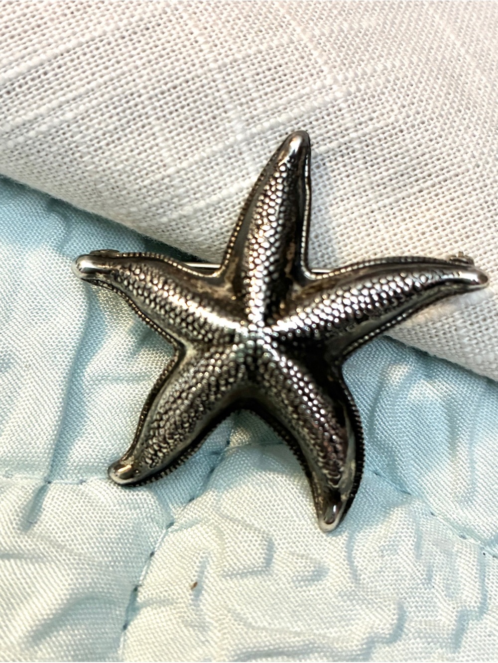 Sterling Silver Beau vintage Starfish Brooch